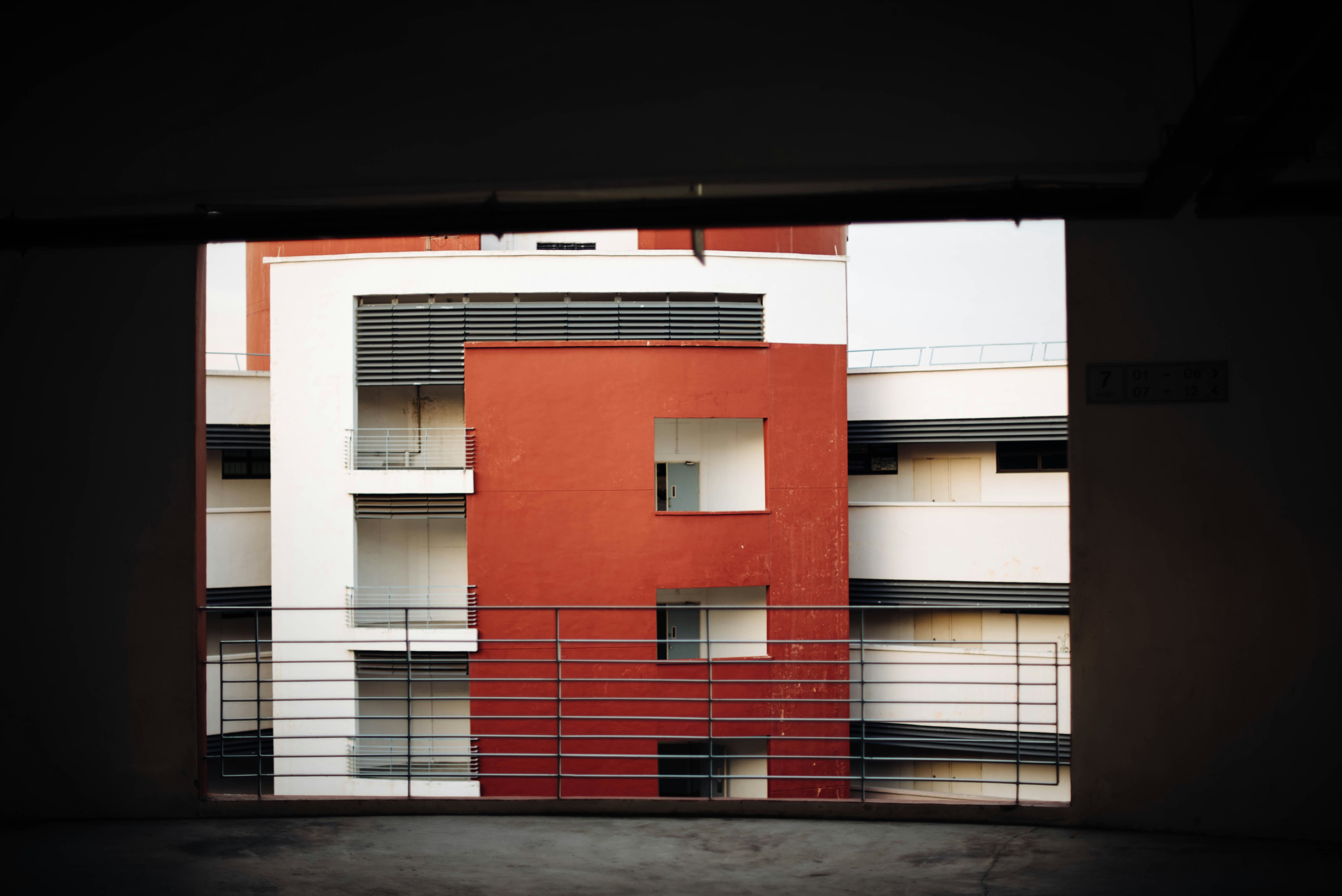 brown and white high-rise building